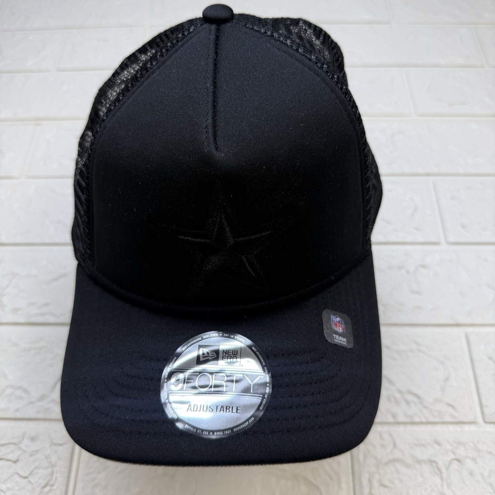 Dallas Cowboys New Era 9FORTY Snapback Cap Hat Black NFL Mesh Trucker